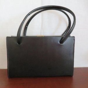 Vintage 60's Hardshell HANDBAG Suede Interior (734)